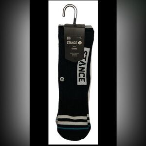 Stance Kids Casual Crew Socks 3 Pair Youth L 3-5.5 Black White Gray w Logo NEW!